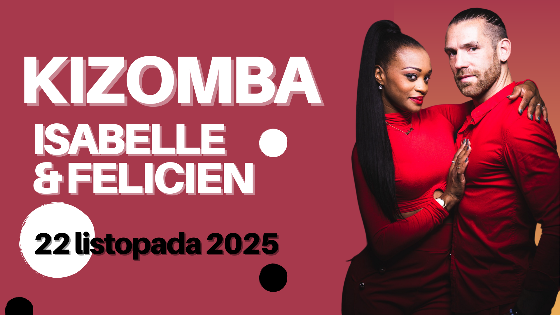 Zapisz się na Warsztaty Kizomby z Isabelle & Felicien | nr 1 w Świecie Kizomby | warsztaty Kizomby Śląsk